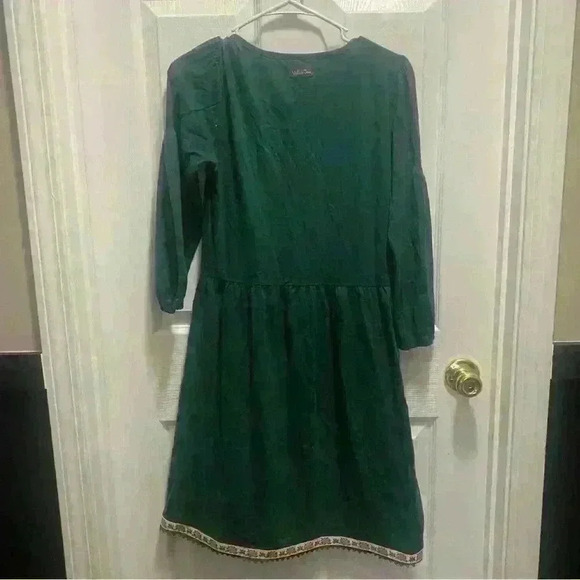 Matilda Jane Womens Dress Nadine Fancy Charlie Emerald Green Floral Trim Size S - Picture 11 of 11